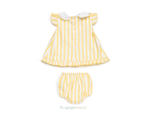 JESUSITO CON BRAGA TELA RAYADA DE LA COLECCIÓN LIMÓN DE JULIANA