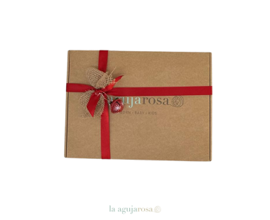 CAJA REGALO CON ENVOLTORIO DE NAVIDAD TAMAÑO GRANDE