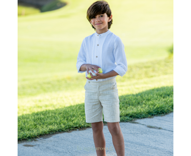 TRAJE NIÑO PANTALÓN BERMUDA DE CEREMONIA DE LA FAMILIA...
