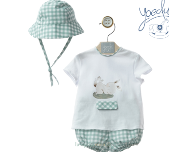 CONJUNTO RANITA CON GORRITO DE NIÑO DE LA FAMILIA GRES DE...