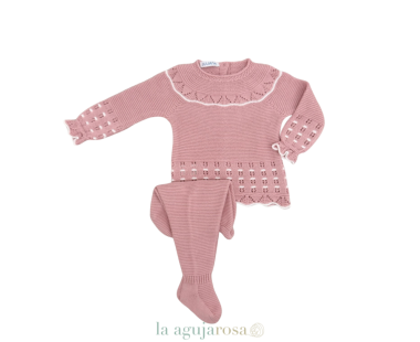 CONJUNTO 2P LIN EMPIECE CALADO FLOR MAQUILLAJE DE LA...