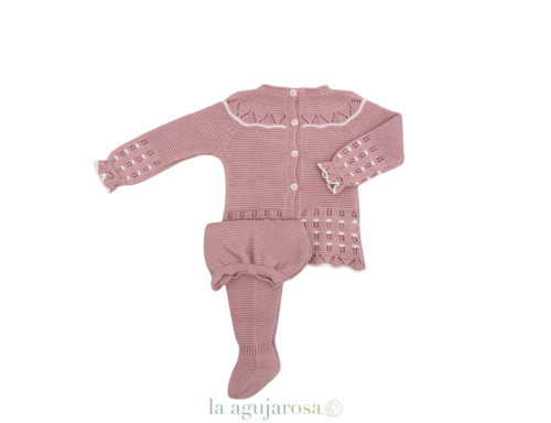 CONJUNTO 2P LIN EMPIECE CALADO FLOR MAQUILLAJE DE LA COLECCIÓN MANDARINA DE JULIANA