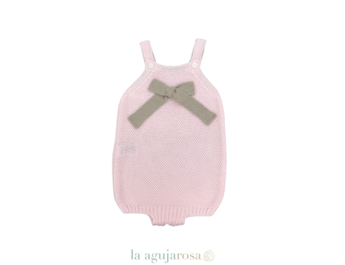 PETO DE PUNTO RECOGIDAS LAZO ROSA BEIG DE LA COLECCIÓN AZAHAR DE JULIANA