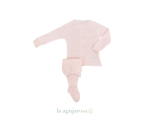 CONJUNTO 2P ROMBOS BODOQUES EN ROSA/CRUDO DE LA COLECCIÓN KIWI DE JULIANA