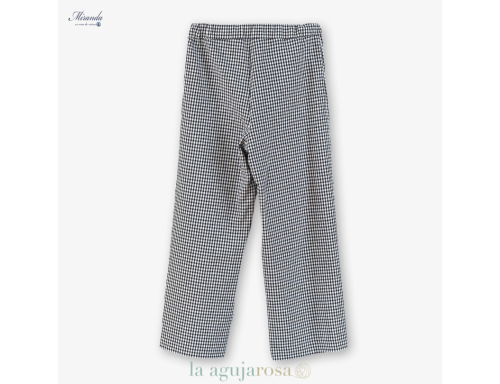 CONJUNTO NIÑA TOP VOLANTE Y PANTALÓN DE CUADROS DE MIRANDA