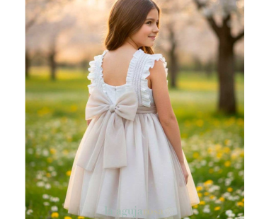 VESTIDO VUELO DE NIÑÁ CEREMONIA DE LA FAMILIA CLAVEL DE... 2