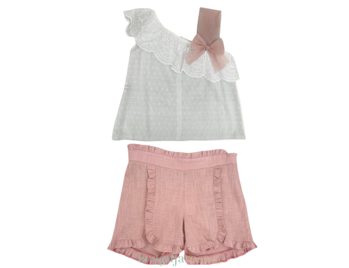 CONJUNTO DE BLUSA Y SHORT DE LA FAMILIA CLAVEL DE BASMARTÍ