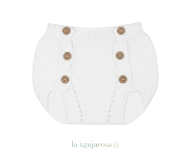 BRAGA DE PUNTO CON BOTONES BLANCA DE JULIANA