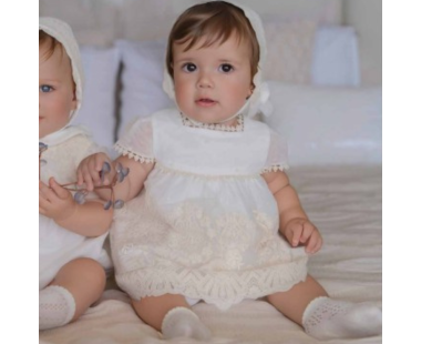 VESTIDO CON BRAGUITA BEBÉ DE CEREMONIA DE MIRANDA