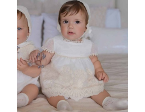 VESTIDO CON BRAGUITA BEBÉ DE CEREMONIA DE MIRANDA