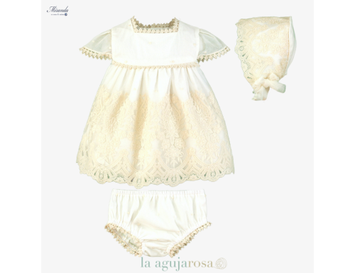 VESTIDO CON BRAGUITA BEBÉ DE CEREMONIA DE MIRANDA