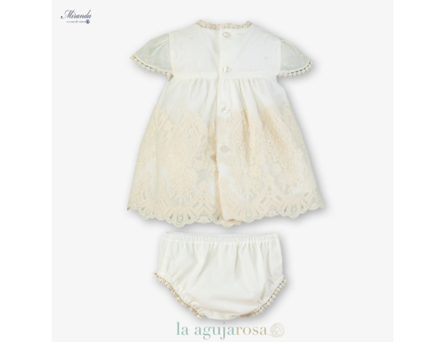 VESTIDO CON BRAGUITA BEBÉ DE CEREMONIA DE MIRANDA
