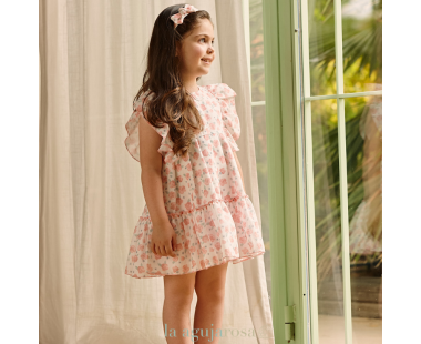 VESTIDO 2 VOLANTES FLORES DE LA COLECCIÓN ARÁNDANO DE...