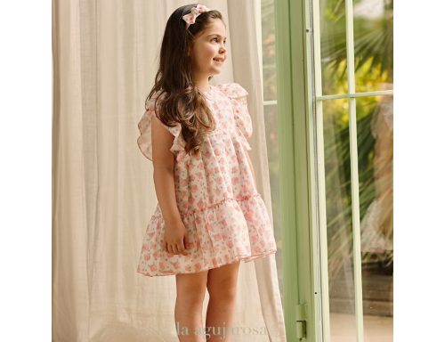 VESTIDO 2 VOLANTES FLORES DE LA COLECCIÓN ARÁNDANO DE JULIANA