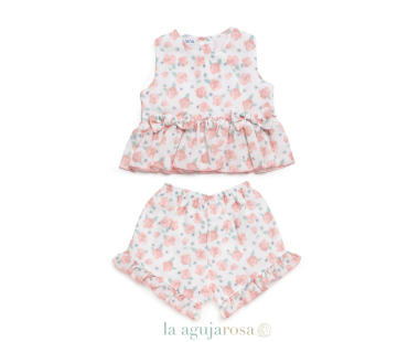 CONJUNTO PANTALÓN CAMISA NIÑA FLORES DE LA COLECCIÓN... 2