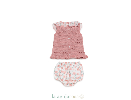 CONJUNTO BRAGA TELA FLORES DE LA COLECCIÓN ARÁNDANO DE JULIANA