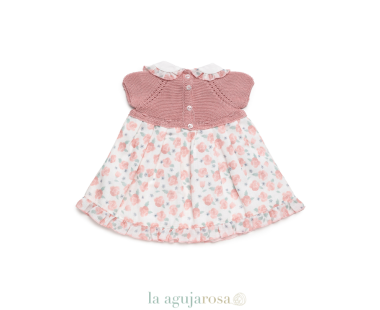 VESTIDO CUERPO DE PUNTO FLORES DE LA COLECCIÓN ARÁNDANO... 2