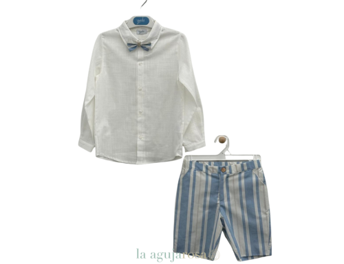 CONJUNTO PANTALÓN BERMUDA Y CHALECO DE LA FAMILIA PORCELANA DE YOEDU