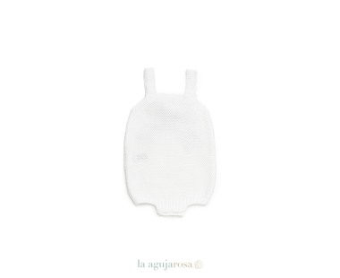 PETO DE PUNTO RECOGIDAS LAZO BLANCO BEIG DE LA COLECCIÓN... 2
