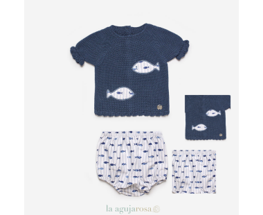 CONJUNTO BRAGQA TELA PECES DE LA COLECCIÓN LLEVANT DE...