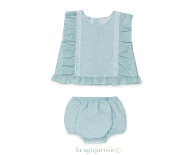 CONJUNTO BRAGA TELA LINO PUNTILLA DE JULIANA