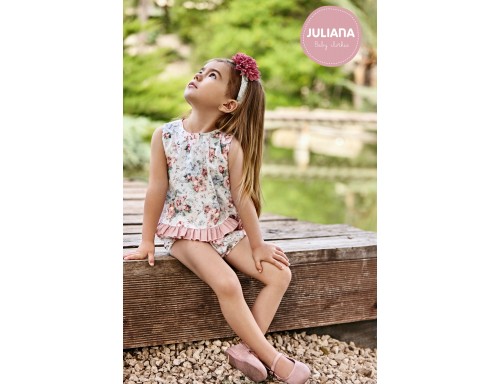 CONJUNTO TELA DE FLORES