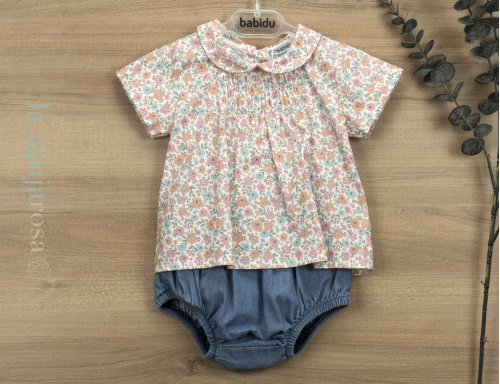 CONJUNTO RANITA MÁS CAMISA CUELLO BEBÉ FRESH DE BABIDÚ