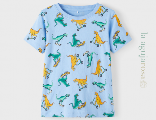 CAMISETA AZUL  DINOSAURIOS DE  ALGODÓN DE BESTSELLER