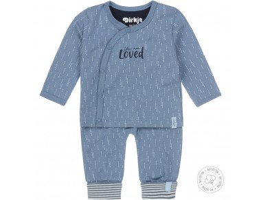 DIRKJE BOYS BABY-SUIT 2 PACK MID BLUE 2