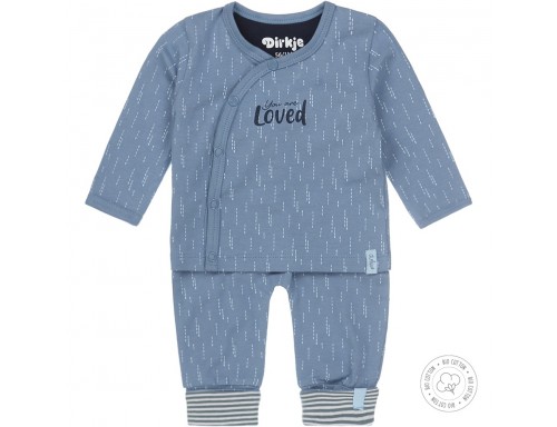 DIRKJE BOYS BABY-SUIT 2 PACK MID BLUE