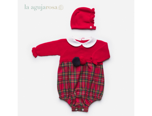 PELELE EN TONOS ROJOS CON POPONES DE LA COLECCIÓN GRANADA