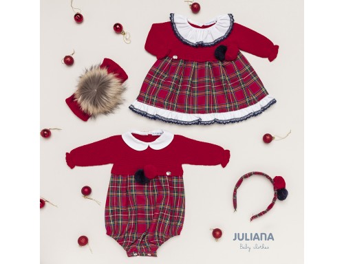 PELELE EN TONOS ROJOS CON POPONES DE LA COLECCIÓN GRANADA