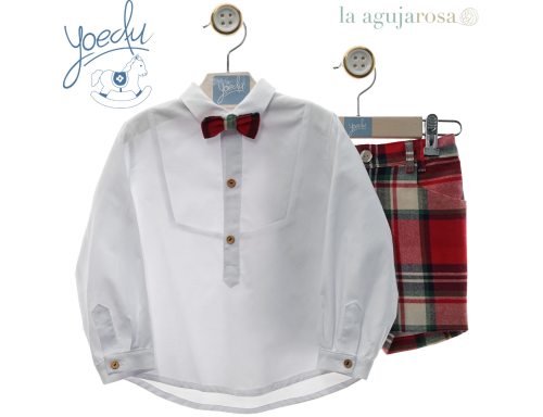 TRAJE NIÑO PANTALÓN BERMUDA FAMILIA NOEL DE YOEDU