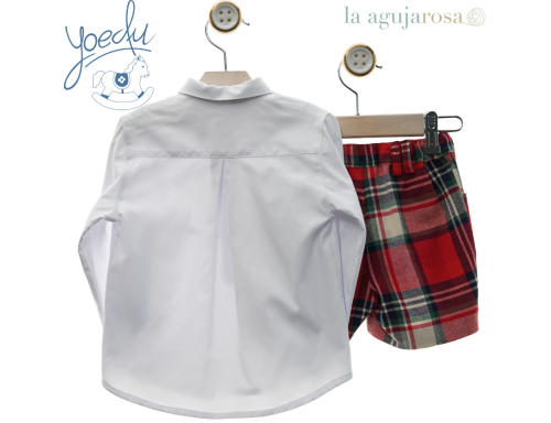 TRAJE NIÑO PANTALÓN BERMUDA FAMILIA NOEL DE YOEDU