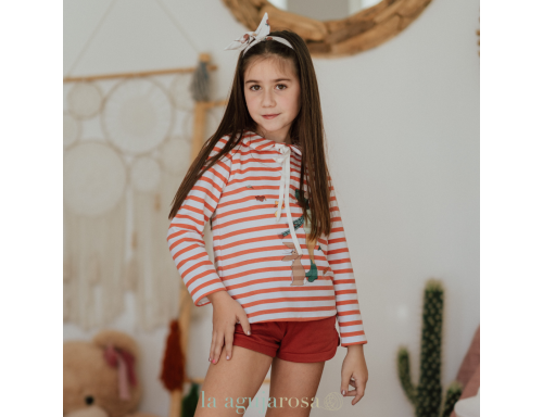 CONJUNTO SHORT NIÑA RAYAS CALDERA MONT PETIT BNBON