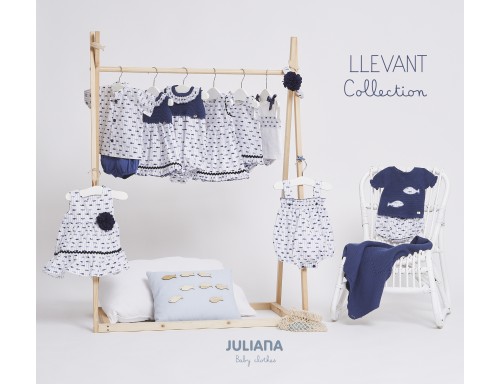 VESTIDO DOS VOLANTES TELA PECES J7127 DE LA COLECCIÓN LLEVANT DE JILIANA