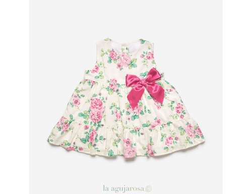 VESTIDO DOS VOLANTES FLORES J7130 DE LA COLECCIÓN ALGARVE DE LA MARCA JULIANA