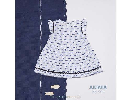 VESTIDO ENTERIZO TELA PECES J7134 DE LA COLECCIÓN LLEVANT DE JULIANA