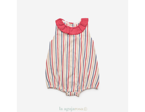 PELELE ENTERIZO TELA DE RAYAS J7158 DE LA COLECCIÓN VARADERO DE JULIANA