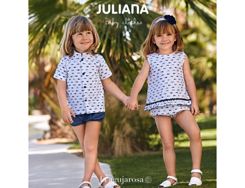 CONJUNTO CAMISA NIÑO PECES J7174 DE LA COLECCIÓN LLEVANT DE JULIANA