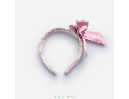 DIADEMA ENCAJE LAZO RASO DE JULIANA