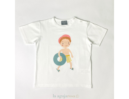 CONJUNTO DE NIÑO BERMUDA VERDE CAMISETA FLOTADOR DE MON PETIT BONBON