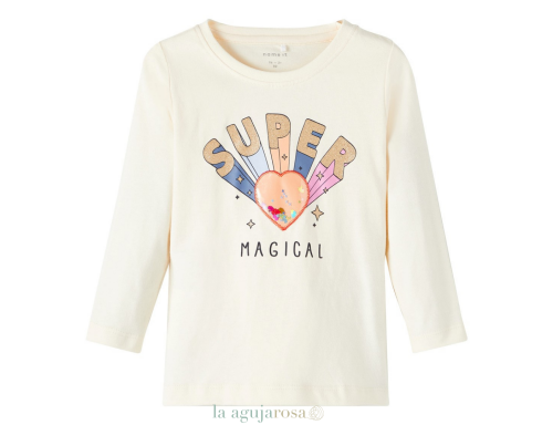 CAMISETA NIÑA DE ALGODÓN CORAZÓN LETRAS DE BESTSELLER