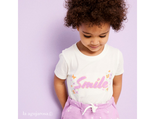 CAMISETA MANGA CORTA NIÑA ALGODÓN ORGÁNICO SMAILE DE BESTSELLER