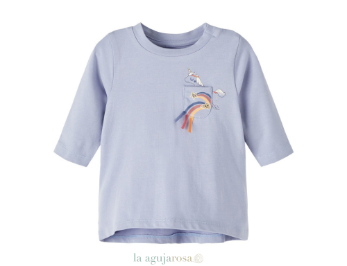 CAMISETA NIÑA MEDIA MANGA DE ALGODÓN ORGÁNICO