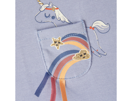 CAMISETA NIÑA MEDIA MANGA DE ALGODÓN ORGÁNICO