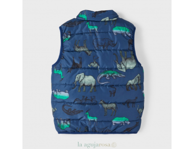 CHALECO NIÑO ESTAMPADO DINOSAURIOS COLOR AZUL 2