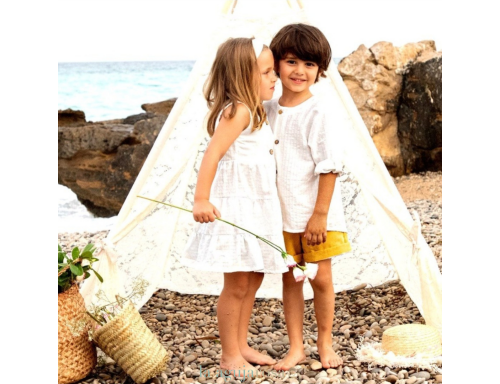 CONJUNTO DE NIÑO DE LINO Y ALGODÓN ORGÁNICO DE LOLA LIKES