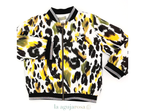 BOMBER NIÑA ANIMAL PRINT TIER DE LAPEPPA